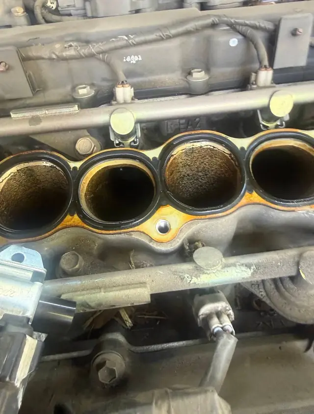 Intake manifold removed to replace the gaskets